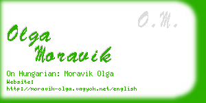 olga moravik business card